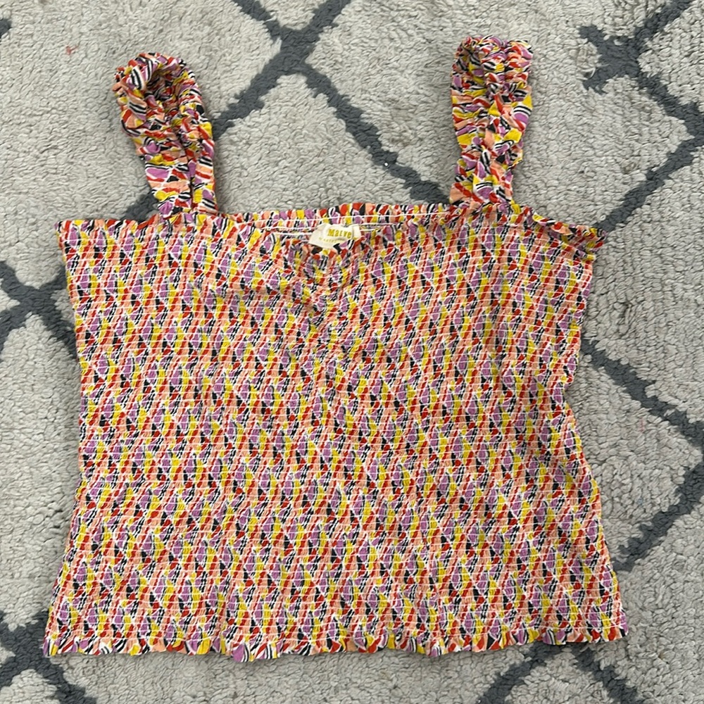 Colorful Smocked Women's Top